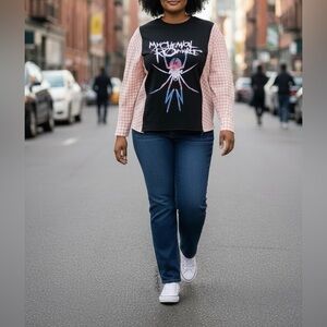 Reworked Upcycle Grunge Oversize My Chemical Romance Sweater M/L